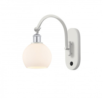 Athens - 1 Light - 6 inch - White Polished Chrome - Adjustable Swing Arm (3442|518-1W-WPC-G121-6-LED)