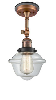 Oxford - 1 Light - 7 inch - Antique Copper - Semi-Flush Mount (3442|201FBP-ACBK-G532)