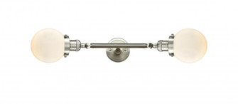 Beacon - 2 Light - 6 inch - Brushed Satin Nickel - Adjustable Bath Vanity Light (3442|208L-SN-G201-6)