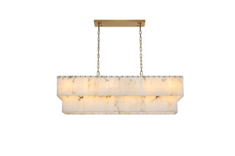 Georgina 48 inch Alabaster Chandelier in Satin Gold (758|1015D48SG-33ST)