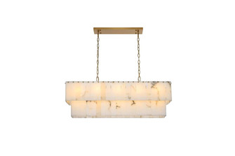 Georgina 42 inch Alabaster Chandelier in Satin Gold (758|1015D42SG-33ST)