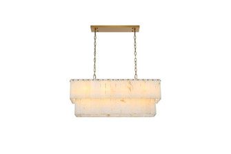 Georgina 36 inch Alabaster Chandelier in Satin Gold (758|1015D36SG-33ST)