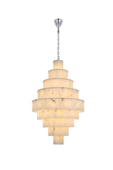 Georgina 40 inch Alabaster Chandelier in Chrome (758|1015G40C-33ST)