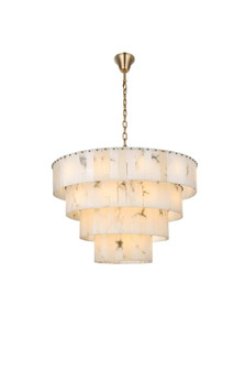 Georgina 40 inch Alabaster Chandelier in Satin Gold (758|1015D40SG-33ST)