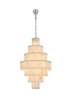 Georgina 32 inch Alabaster Chandelier in Chrome (758|1015G32C-33ST)