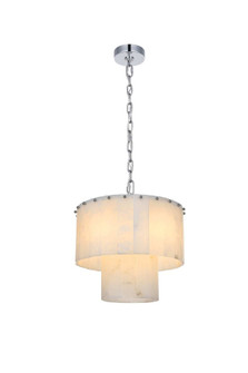 Georgina 16 inch Alabaster Chandelier in Chrome (758|1015D16C-33ST)