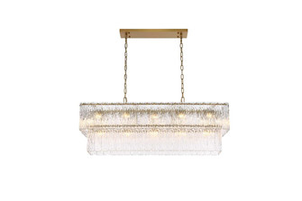 Georgina 42 inch Glass Chandelier in Satin Gold (758|1015D42SG-03GL)