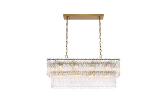 Georgina 36 inch Glass Chandelier in Satin Gold (758|1015D36SG-03GL)