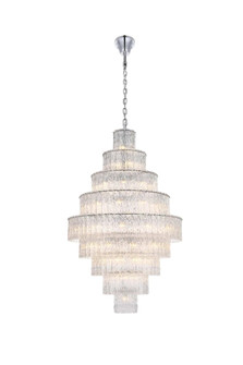 Georgina 40 inch Glass Chandelier in Chrome (758|1015G40C-03GL)