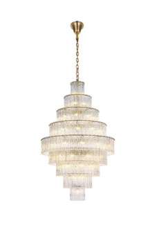 Georgina 40 inch Glass Chandelier in Satin Gold (758|1015G40SG-03GL)
