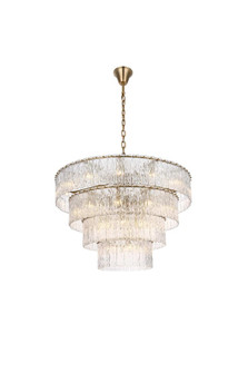 Georgina 40 inch Glass Chandelier in Satin Gold (758|1015D40SG-03GL)