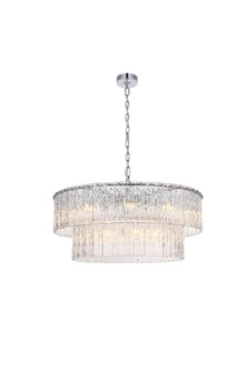 Georgina 32 inch Glass Chandelier in Chrome (758|1015D32L2C-03GL)