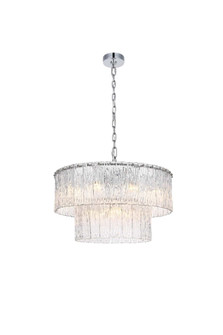 Georgina 24 inch Glass Chandelier in Chrome (758|1015D24C-03GL)