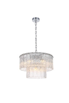 Georgina 20 inch Glass Chandelier in Satin Gold (758|1015D20C-03GL)