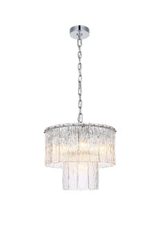 Georgina 16 inch Glass Chandelier in Chrome (758|1015D16C-03GL)
