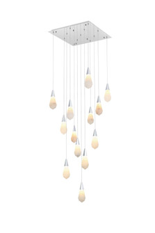 Amora 26 inch Square Alabaster Pendant in Chrome (758|1013S26C-22ST)