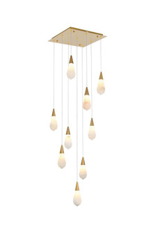 Amora 20 inch Square Alabaster Pendant in Satin Gold (758|1013S20SG-22ST)