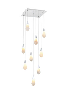 Amora 20 inch Square Alabaster Pendant in Chrome (758|1013S20C-22ST)