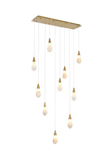 Amora 42 inch Rectangle Alabaster Pendant in Satin Gold (758|1013D42SG-22ST)