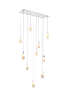 Amora 42 inch Rectangle Alabaster Pendant in Chrome (758|1013D42C-22ST)