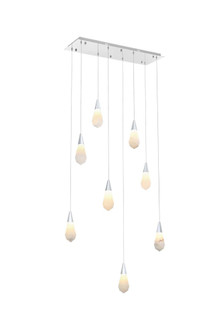 Amora 36 inch Rectangle Alabaster Pendant in Chrome (758|1013D36C-22ST)