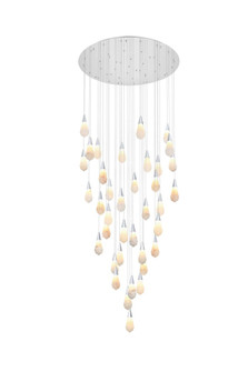 Amora 48 inch Round Alabaster Chandelier in Chrome (758|1013G48C-22ST)