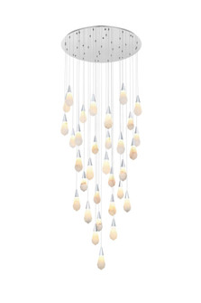Amora 42 inch Round Alabaster Chandelier in Chrome (758|1013G42C-22ST)