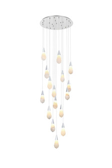 Amora 28 inch Round Alabaster Pendant in Chrome (758|1013D28C-22ST)