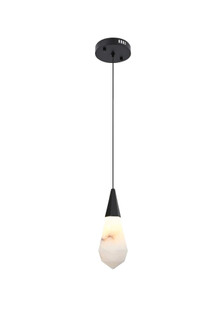 Amora 5 inch Alabaster Pendant in Black (758|1013D5BK-22ST)