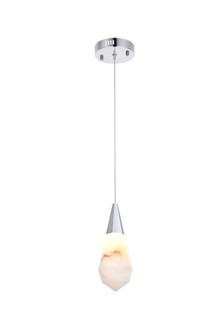 Amora 5 inch Alabaster Pendant in Chrome (758|1013D5C-22ST)