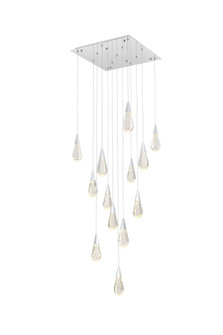 Amora 26 inch Square Crystal Pendant in Chrome (758|1013S26C-02CR)