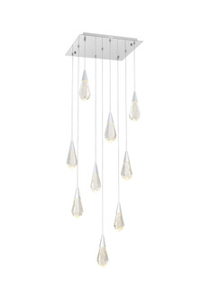 Amora 20 inch Square Crystal Pendant in Chrome (758|1013S20C-02CR)