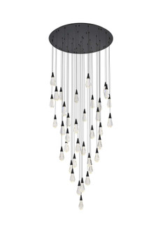 Amora 48 inch Round Crystal Chandelier in Black (758|1013G48BK-02CR)