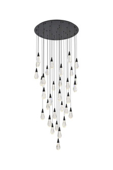 Amora 42 inch Round Crystal Chandelier in Black (758|1013G42BK-02CR)