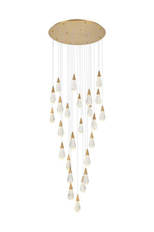 Amora 36 inch Round Crystal Chandelier in Satin Gold (758|1013G36SG-02CR)