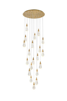 Amora 32 inch Round Crystal Chandelier in Satin Gold (758|1013G32SG-02CR)