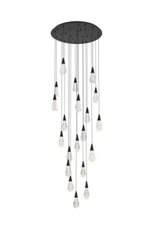 Amora 32 inch Round Crystal Chandelier in Black (758|1013G32BK-02CR)