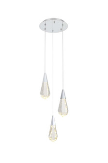 Amora 12 inch Crystal Pendant in Chrome (758|1013D12C-02CR)