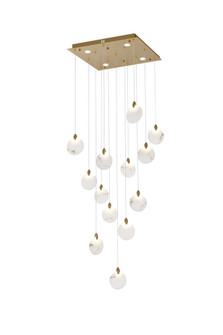 Avery 26 inch Square Alabaster Pendant in Satin Gold (758|1012S26SG-11ST)