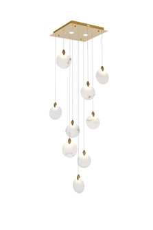 Avery 20 inch Square Alabaster Pendant in Satin Gold (758|1012S20SG-11ST)