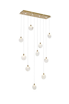 Avery 42 inch Rectangle Alabaster Pendant in Satin Gold (758|1012D42SG-11ST)