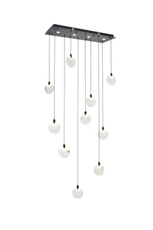 Avery 42 inch Rectangle Alabaster Pendant in Black (758|1012D42BK-11ST)
