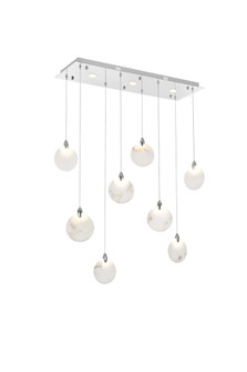 Avery 36 inch Rectangle Alabaster Pendant in Chrome (758|1012D36C-11ST)