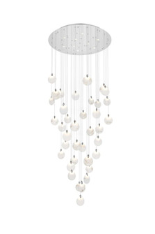 Avery 48 inch Round Alabaster Chandelier in Chrome (758|1012G48C-11ST)