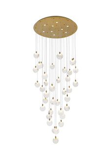 Avery 48 inch Round Alabaster Chandelier in Satin Gold (758|1012G48SG-11ST)