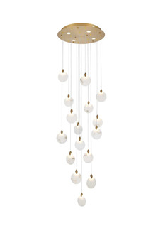 Avery 28 inch Alabaster Pendant in Satin Gold (758|1012D28SG-11ST)