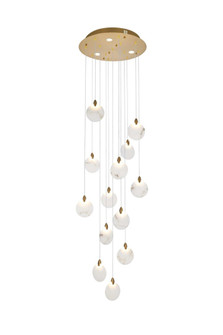 Avery 24 inch Alabaster Pendant in Satin Gold (758|1012D24SG-11ST)