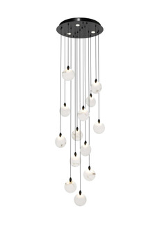 Avery 24 inch Alabaster Pendant in Black (758|1012D24BK-11ST)