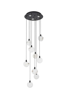 Avery 20 inch Alabaster Pendant in Black (758|1012D20BK-11ST)