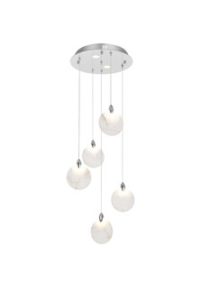 Avery 16 inch Alabaster Pendant in Chrome (758|1012D16C-11ST)